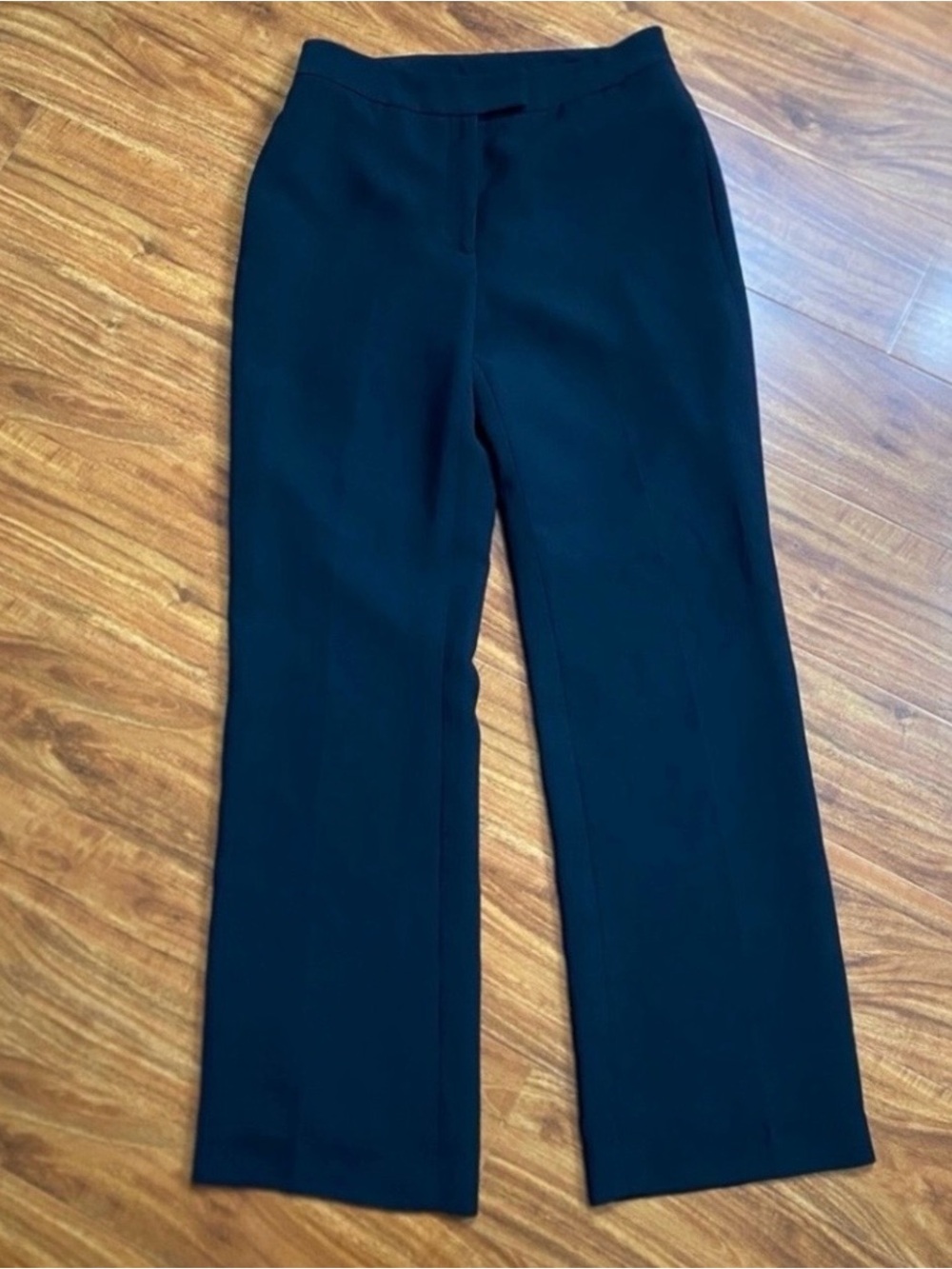 Vintage Women's Black Midrise Ankle Bootcut Trouser Size 4 Classic Preppy